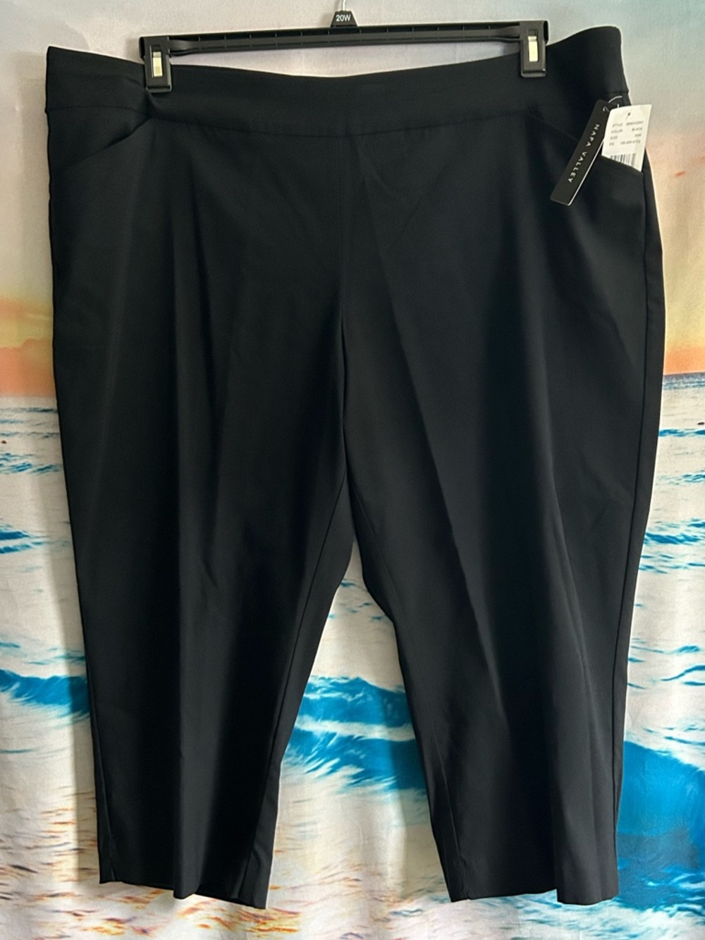 Napa Valley Women’s Black Pull-On Crop Ponte Pants 24W NWT
